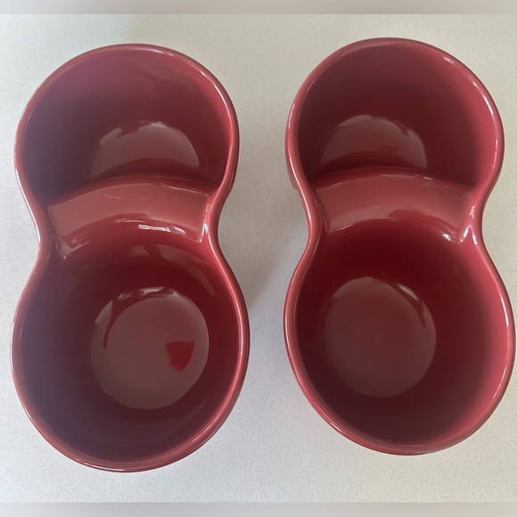 Uncommon Goods red Ooma Bowl - set of 2 - Picture 1 of 6